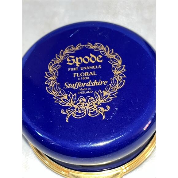 Spode Fine Enamels Staffordshire England The Blue Room Floral c 1830 Pattern - Picture 2 of 3